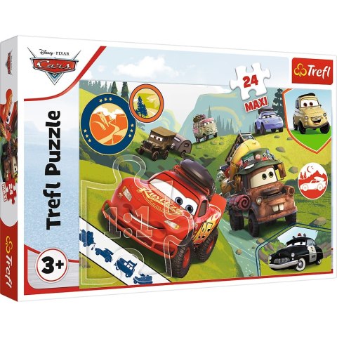 PUZZLE 24 ELEMENTY MAXI WESOŁE AUTA TREFL 14352 TREF TREFL