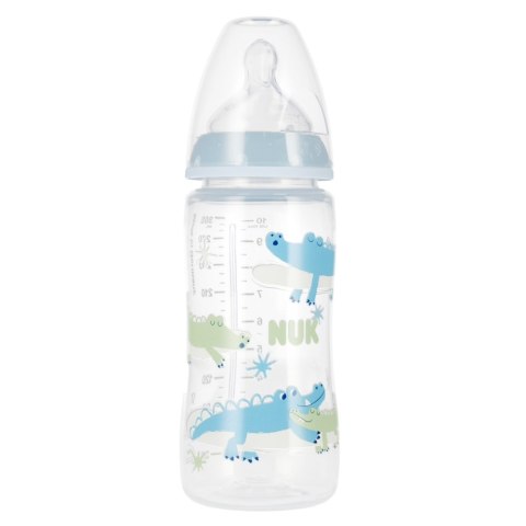 NUK MP BUTELKA Z WSKAŹNIKIEM TEMP. 300 ML 0-6M FIRST CHOICE NIEBIESKA 10741926 NUK