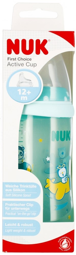 NUK MP KUBEK NIEKAPEK 300 ML 12M ACTIVE CUP SILIKON TURKUSOWY 10255409 NUK