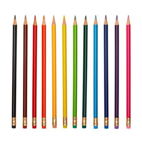 CRAYONS 12 COULEURS AVEC GOMME ASTRA 312119001