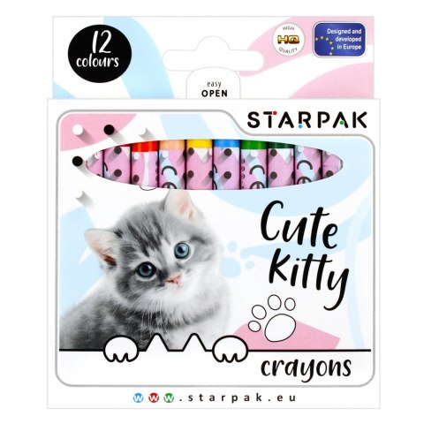 CRAYONS CIRE 12 COULEURS CUTIES STARPAK 397930