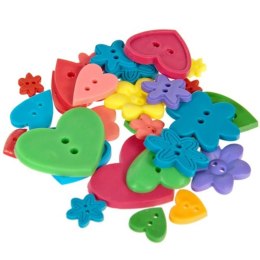 BOUTONS RONDS EN PLASTIQUE CRAFT WITH FUN 304051