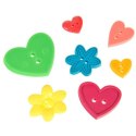 BOUTONS RONDS EN PLASTIQUE CRAFT WITH FUN 304051