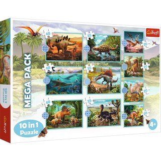 PUZZLE 10EN1 DANS LE MONDE DES DINOSAURES TREFL 90390 TR