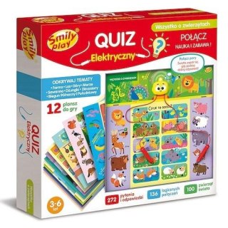 GRA EDUKACYJNA QUIZ ELEKTRYCZNY O ZWIERZĘTACH SMILY PLAY SP98277 ANEK