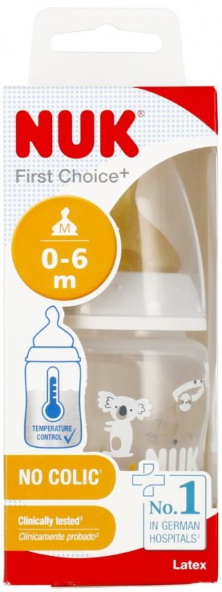 NUK BUTELKA Z WSKAŹNIKIEM TEMP. 150 ML 0-6M FIRST CHOICE MIX KOLORÓW 10743876 NUK