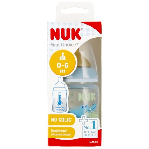 NUK BUTELKA Z WSKAŹNIKIEM TEMP. 150 ML 0-6M FIRST CHOICE NIEBIESKA 10743876 NUK