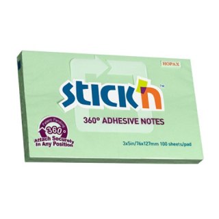 NOTES SAMOPRZYLEPNY 76X127 100 KARTEK ZIELONY STICK 21556 CX DYSTRYBUCJA