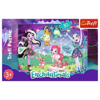 PUZZLE 30 ELEMENTÓW ENCHANTIMALS MAGICZNY ŚWIAT TREFL 18236 TREFL