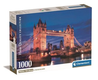 PUZZLE 1000EL TOWER BRIDGE AT NIGHT PUD CLEMENTONI 39772 CLM CLEMENTONI