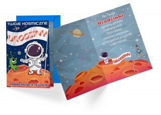 KARNET PR-410 URODZINY DZIECIĘCE KOSMONAUTA PASSION CARDS - KARTKI