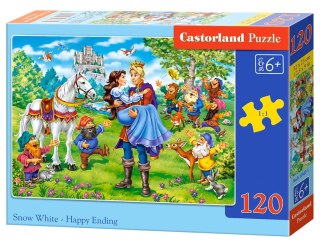 PUZZLE 120 ELEMENTÓW SNOW WHITE - HAPPY ENDING CASTORLAND B-13463 CASTOR