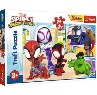 PUZZLE 24 PIÈCES MAXI SPIDEY ET AMIS PUD TREFL 14348 TREF