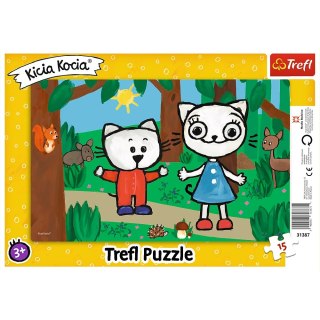 PUZZLE 15 pcs. KICIA CHAT DANS LA FORÊT FOL TREFL 31387 TR