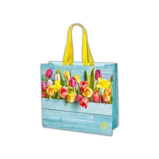 SAC TISSÉ PP AVEC OREILLES 450X400X180 TULIPES GAM 1205 GAM