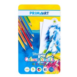 CRAYONS 12 COULEURS TRIANGULAIRES PRIMA ART 447729