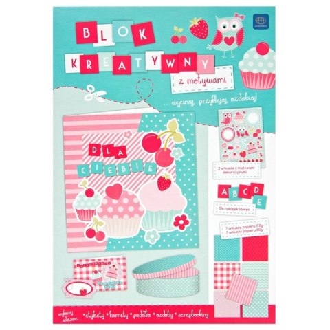 CREATIVE BLOCK A4 16 FEUILLES D'AUTOCOLLANTS PASTELS INTERPRINT 227539