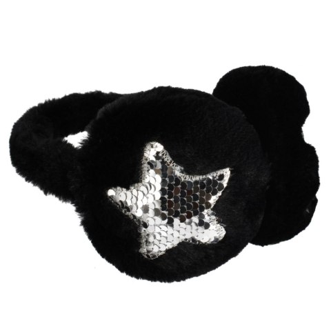 CACHE-OREILLES EN PELUCHE STAR NOIR STARPAK 477836