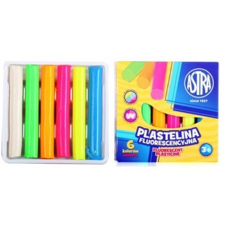 PLASTICINE 6 COULEURS FLUO ASTRA 83811906