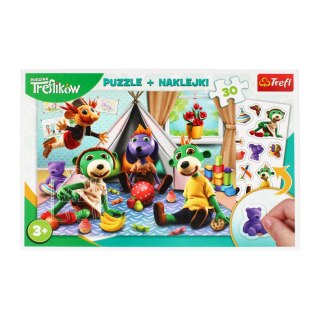 PUZZLE 30 ÉLÉMENTS AVEC AUTOCOLLANTS TREFLIK FAMILLE TREFL 90989