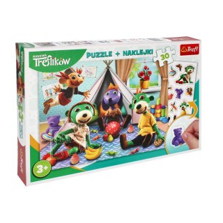 PUZZLE 30 ÉLÉMENTS AVEC AUTOCOLLANTS TREFLIK FAMILLE TREFL 90989