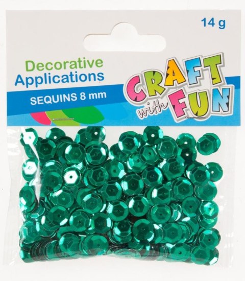 BOUTONS MÉTALLIQUES SEQUINS 8 MM VERT CRAFT AVEC AMUSEMENT 383995