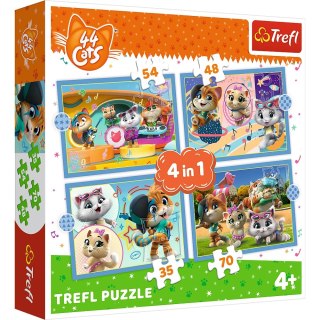 Gang de chats - Puzzle 4en1