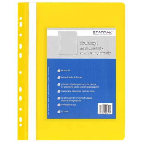 CLASSEUR PVC RIGIDE POUR DOCUMENTS A4 JAUNE STARPAK 109214