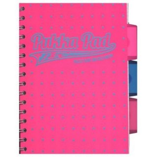 BOOKBOOK A5 100 FEUILLES POLAIRE PVC ROSE FLUO PUKKA 8472-NEO