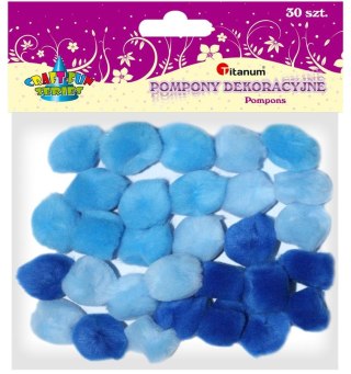 DÉCORATION POMPON PLATEAU 25MM 283066 PBH PACK30PCS