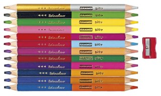 CRAYONS JUMBO TRIANGULAIRES RECTO VERSO 24 COULEURS FLAMANT