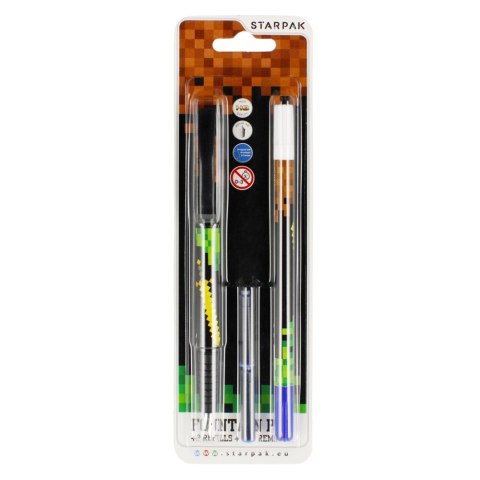 STYLO PLUME AVEC CARTOUCHES ET GOMME PIXEL JEU STARPAK 491422