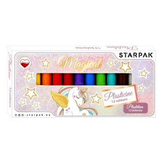 PLASTICINE 12 COULEURS UNIKORN STARPAK 472912