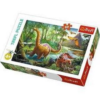 PUZZLE 60 PIÈCES VOYAGE DES DINOSAURES TREFL 17319 TR