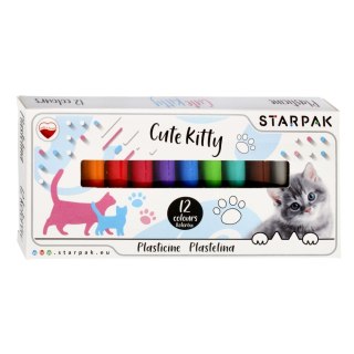 PLASTICINE 12 COULEURS CUTIES CATS STARPAK 429681