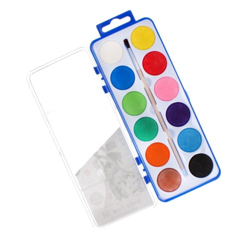 AQUARELLE 12 COULEURS AVEC PINCEAU DOGGY STARPAK 447759