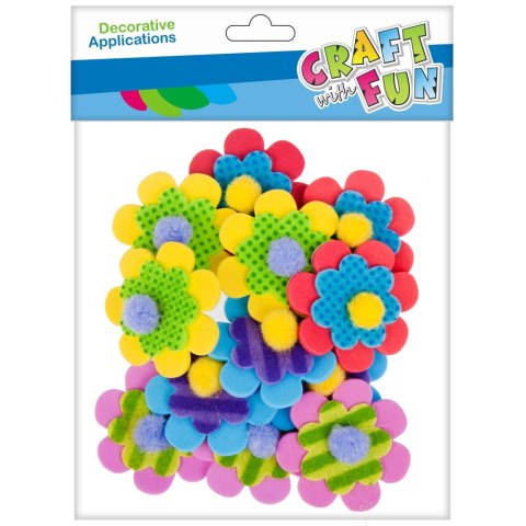 OZDOBA DEKORACYJNA SAMOPRZYLEPNA EVA KWIATY CRAFT WITH FUN 463735