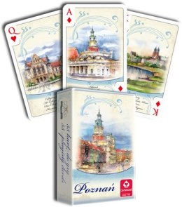 Cartamundi: Cartes à jouer 2x55 cartes - Aquarelles de Poznan, jeu de pont
