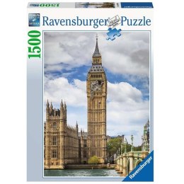Ravensburger - Puzzle 2D 1500 pièces : Un chat rigolo sur l'horloge Big Ben