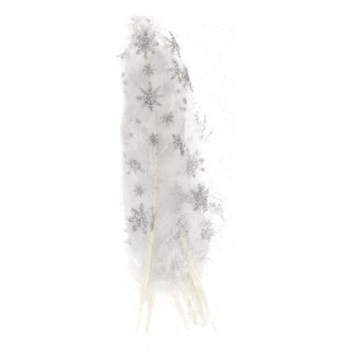 PLUMES DÉCORATIVES ÉTOILE BLANCHE PAILLETTES 17-22CM CRAFT WITH FUN 463655