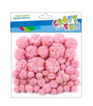 ESCARPINS DÉCORATIFS TISSU ROSE CRAFT WITH FUN 463478