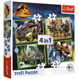 PUZZLE 4EN1 GRANDS DINOSAURES TREFL 34607