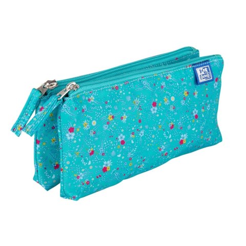 SAC DOUBLE HAMELIN OXFORD FLORAL TURQUOISE