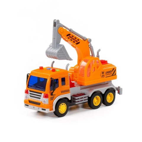 MACHINE DE CHANTIER PELLE LUMINEUSE ET SON ORANGE WADER POLESIE 86433 POLESIE