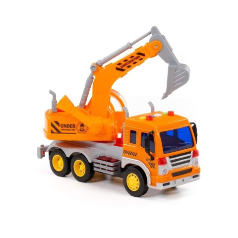 MACHINE DE CHANTIER PELLE LUMINEUSE ET SON ORANGE WADER POLESIE 86433 POLESIE