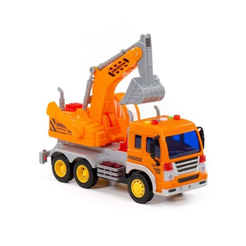 MACHINE DE CHANTIER PELLE LUMINEUSE ET SON ORANGE WADER POLESIE 86433 POLESIE