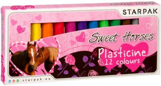 PLASTICINE 12 COULEURS CHEVAUX STARPAK 318595