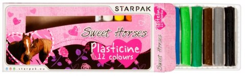 PLASTICINE 12 COULEURS CHEVAUX STARPAK 318595