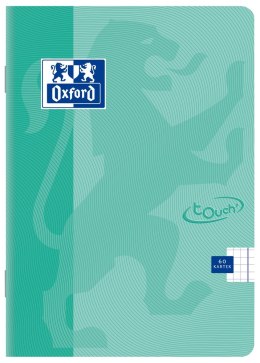 CAHIER A5 OXFORD TOUCH PASTEL, 60 FEUILLES, GRILLE AVEC MARGE, HAMELIN TURQUOISE