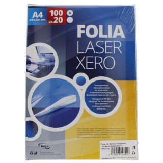 FEUILLE TRANSPARENTE POUR IMPRIMANTE LASER/COPIE A4 PACK DE 100 PCS. ARGO 413038 ARGO